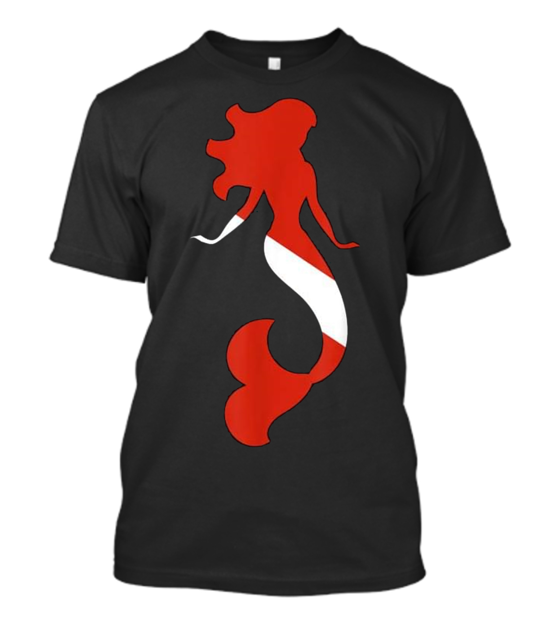 Dive Flag Mermaid Silhouette For Scuba Diving Enthusiasts T-Shirt