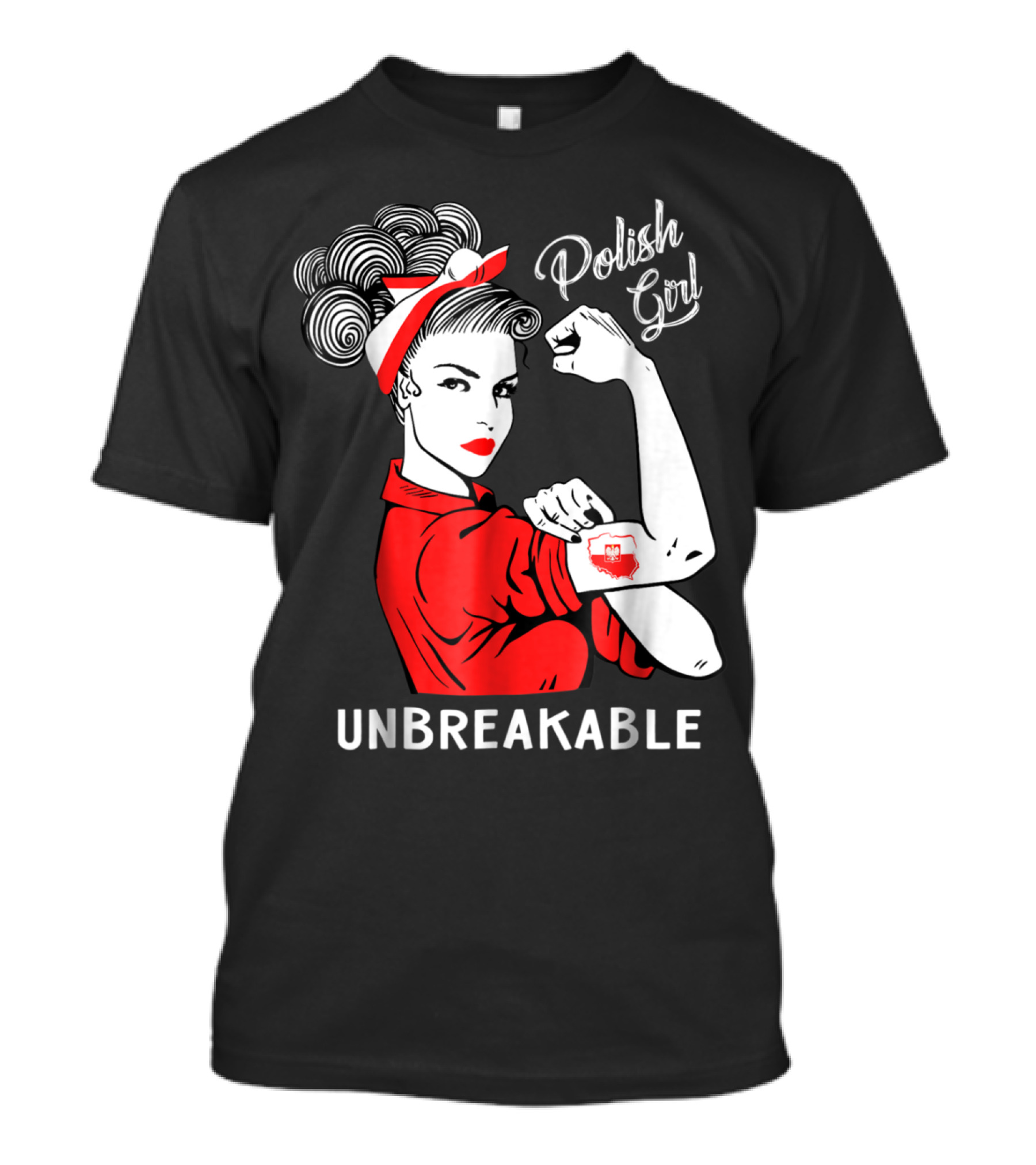 Polish Girl Unbreakable Heritage Strong Arm T-Shirt