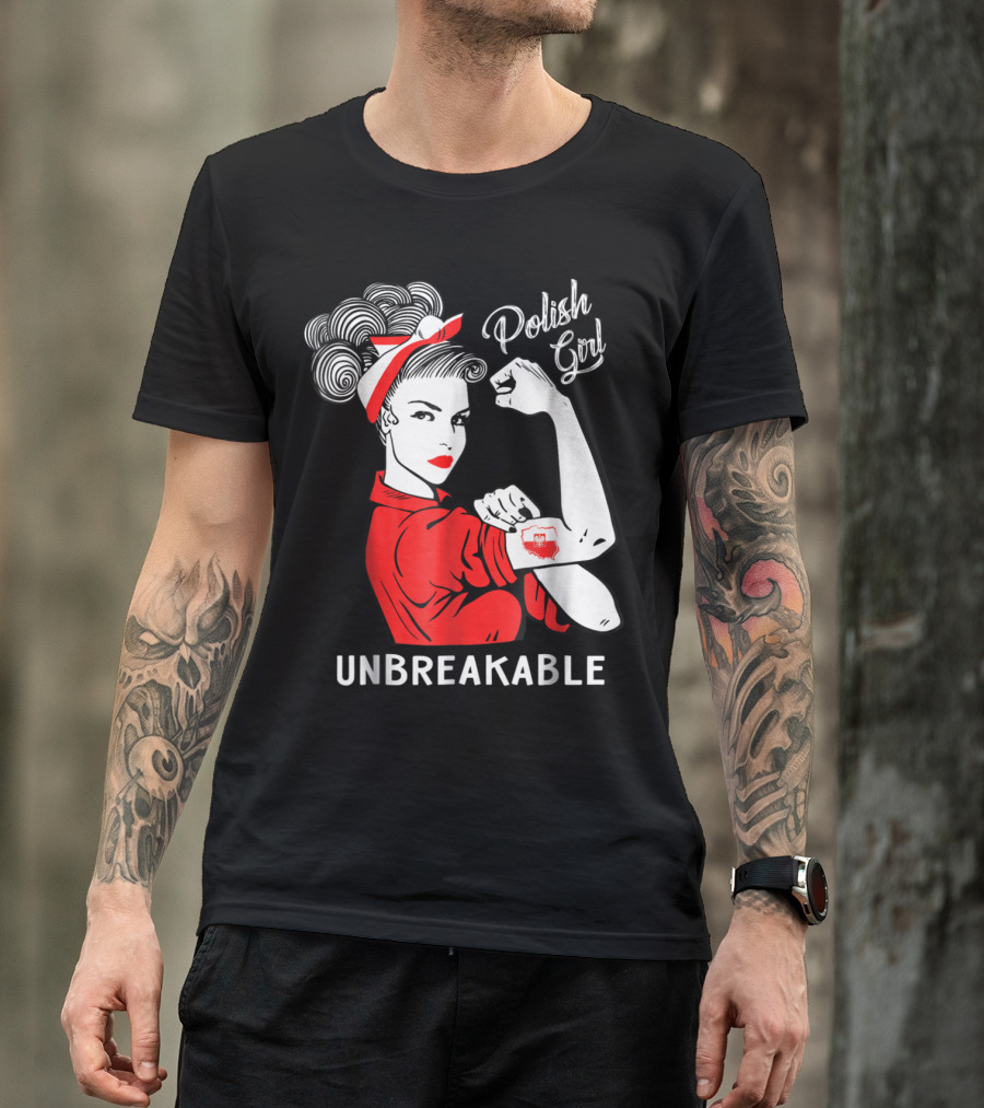 Polish Girl Unbreakable Heritage Strong Arm T-Shirt