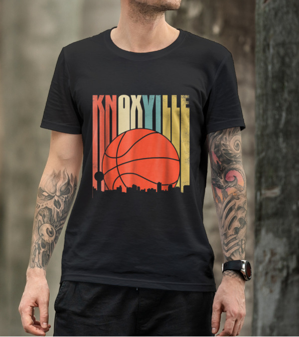 Knoxville Basketball Retro Silhouette Stripes T-Shirt