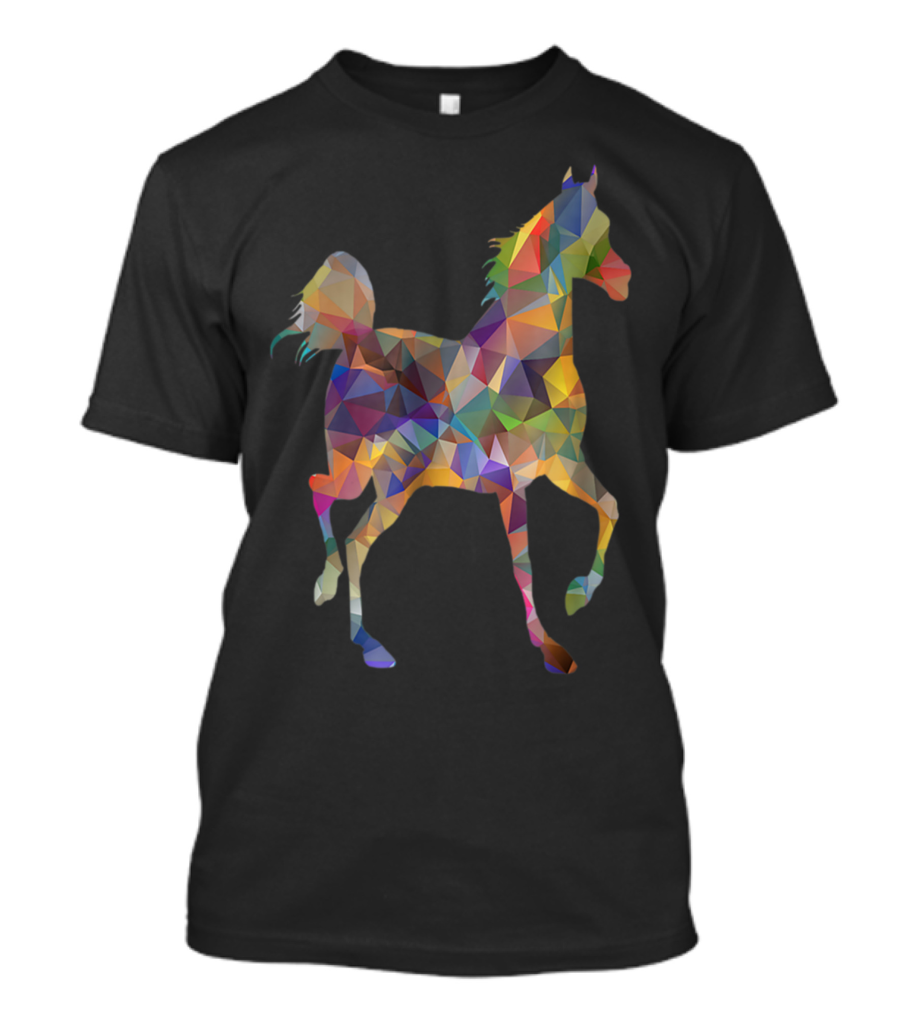 Polygons Horse Colorful Geometric T-Shirt