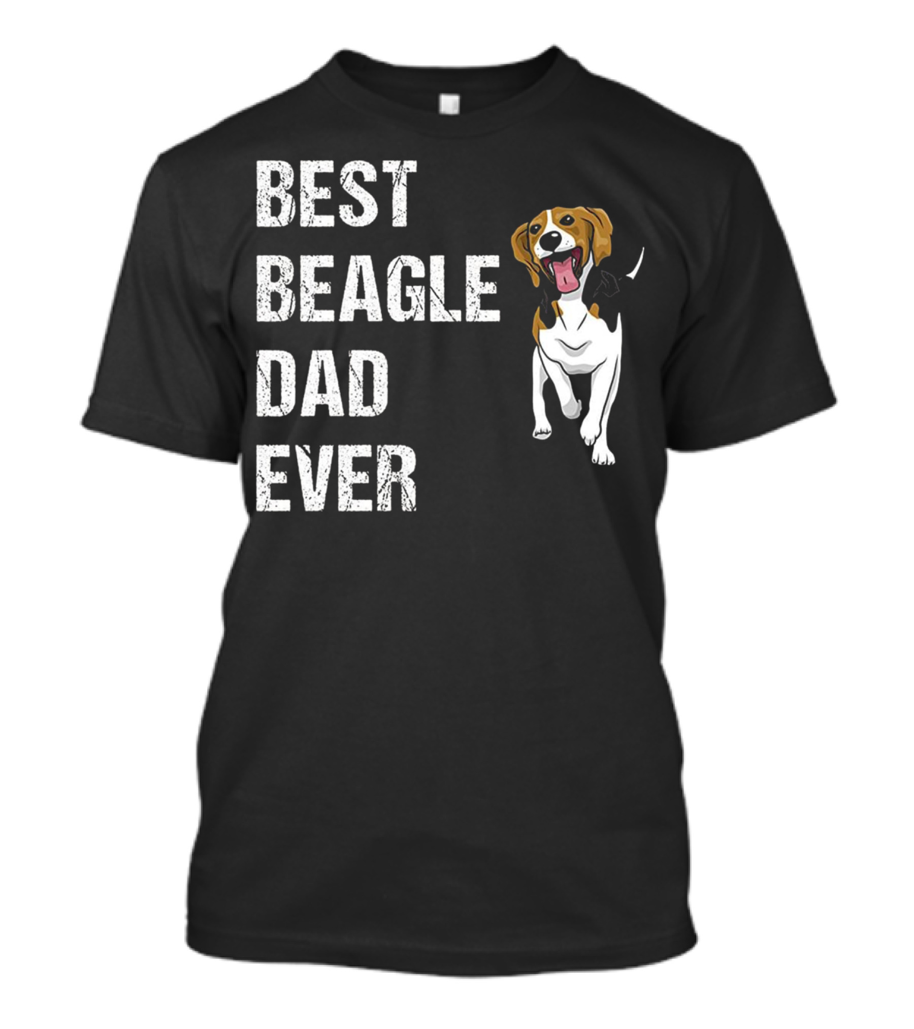 Best Beagle Dad Ever With Playful Beagle T-Shirt