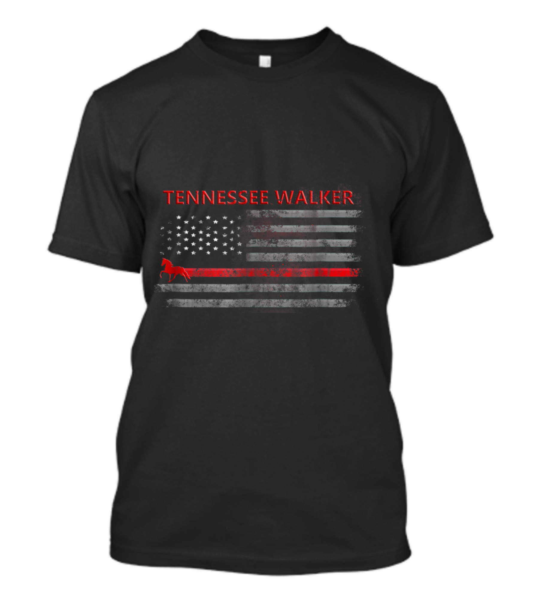 Tennessee Walker Horse American Flag T-Shirt