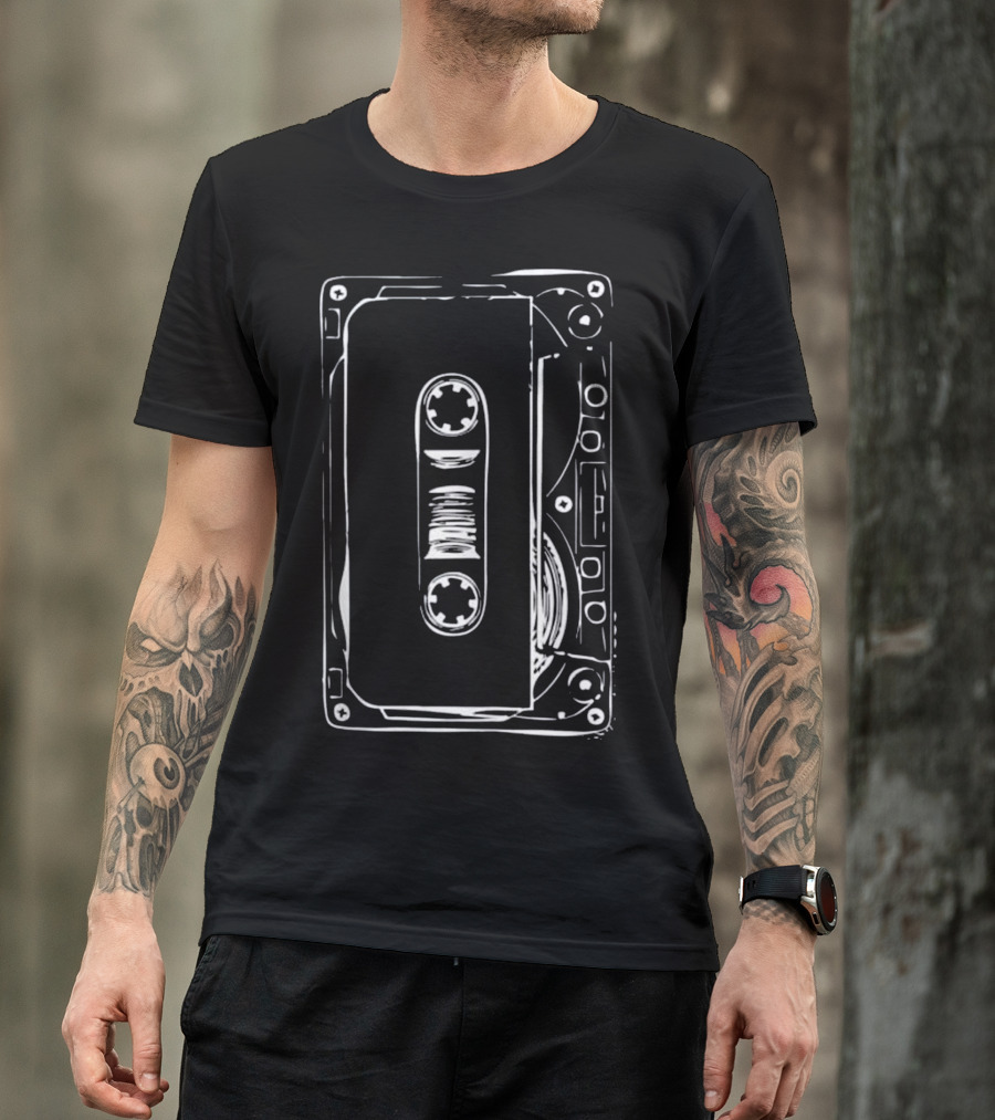 Retro Love Mixtape 80's Style Blank Cassette Tape T-Shirt