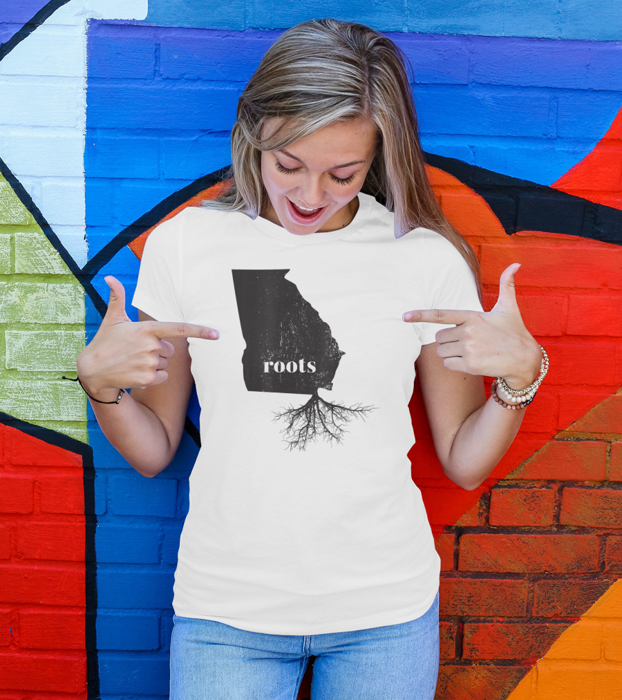 Georgia Map Roots Home State Connection T-Shirt