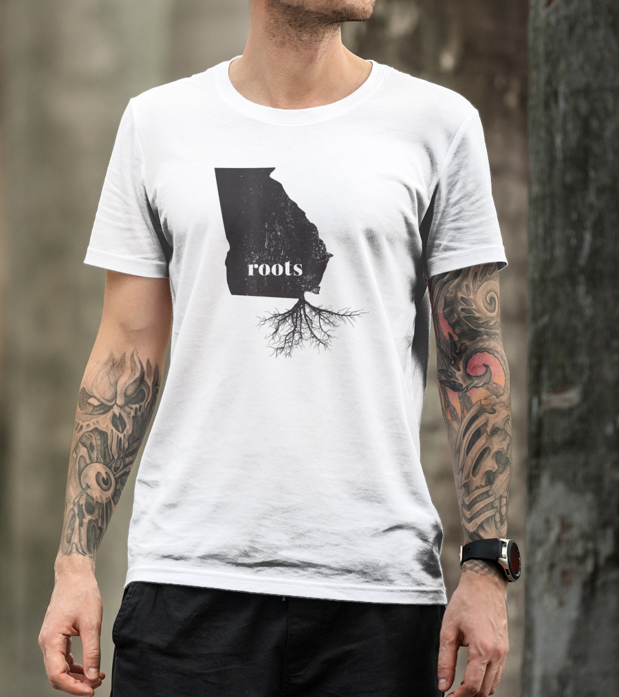 Georgia Map Roots Home State Connection T-Shirt