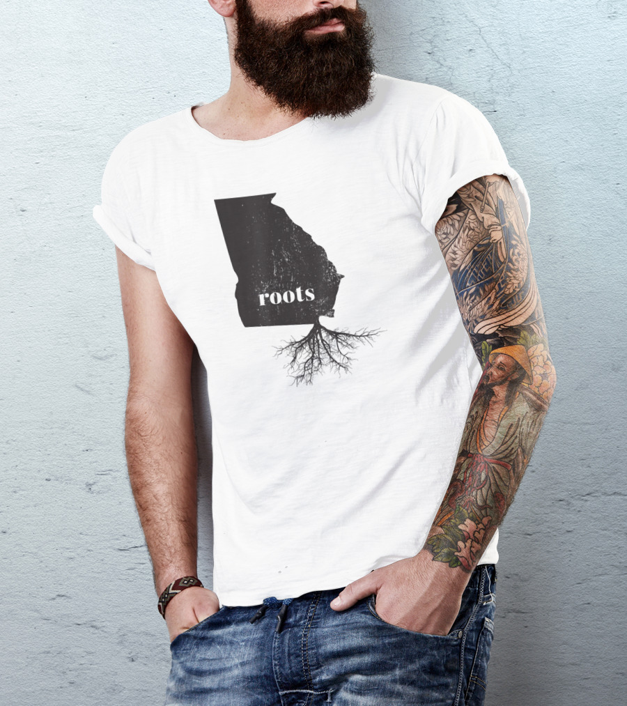 Georgia Map Roots Home State Connection T-Shirt