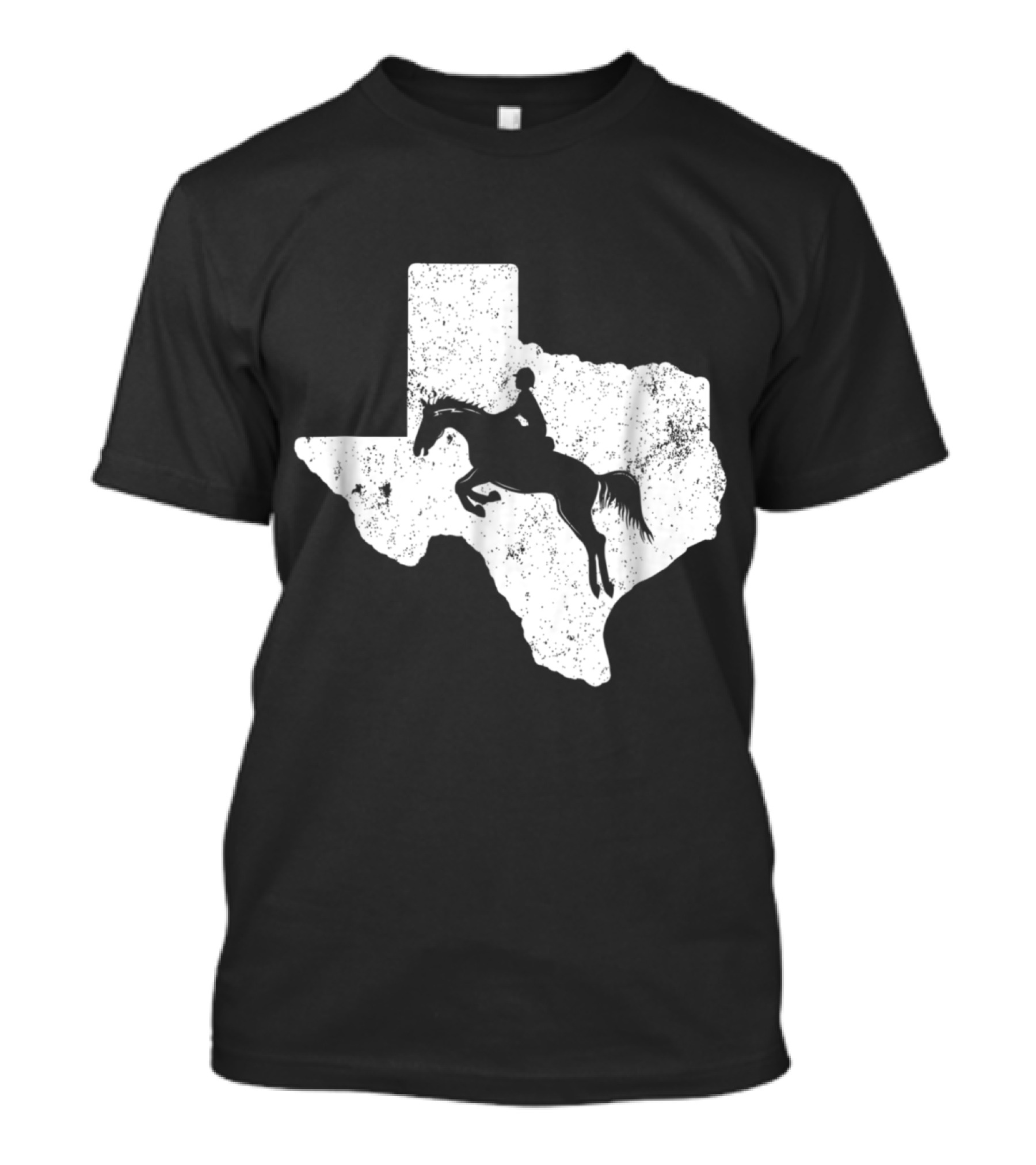 Texas Silhouette Horse Jumping Equestrian Rider T-Shirt