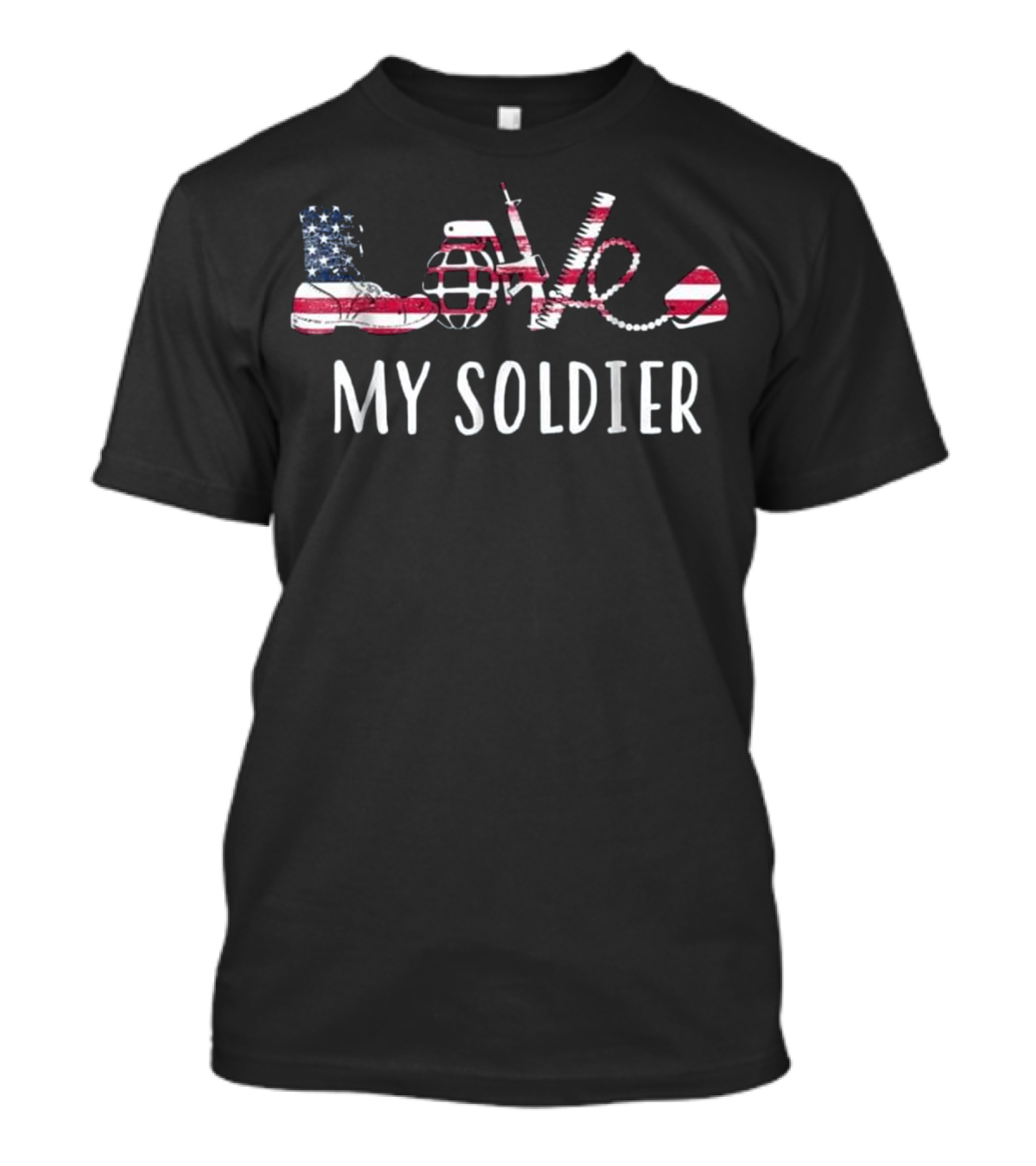 Love My Soldier Patriotic Tribute To Proud US Army Mom And Daughter T-Shirt