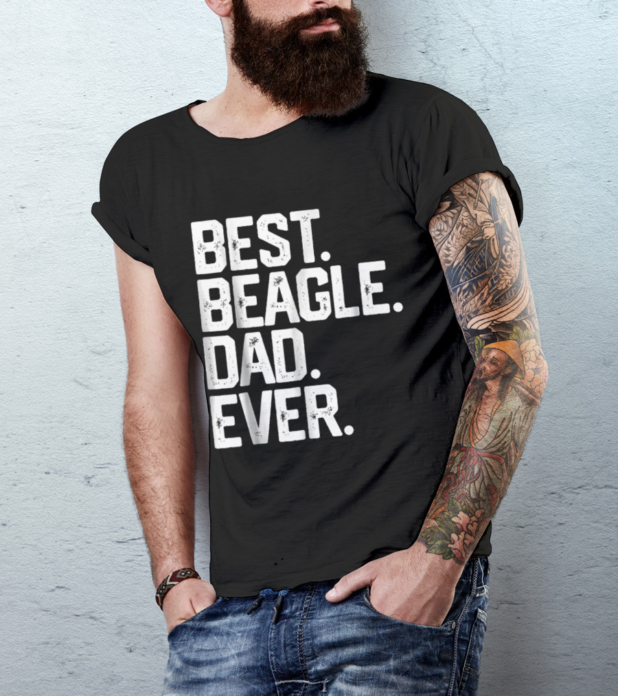 Best Beagle Dad Ever Mens T-Shirt