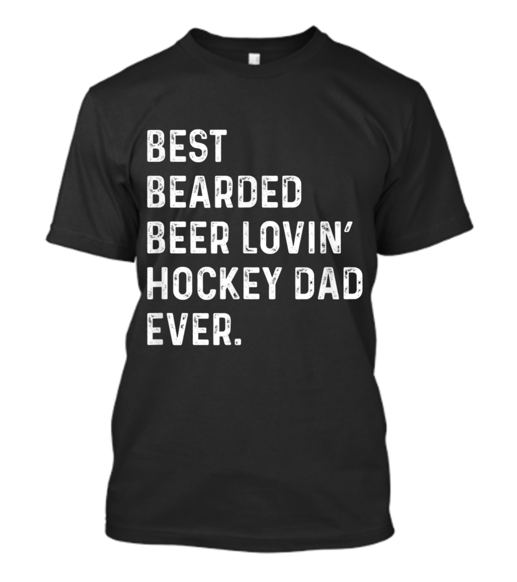 Best Bearded Beer Lovin' Hockey Dad Ever Mens T-Shirt