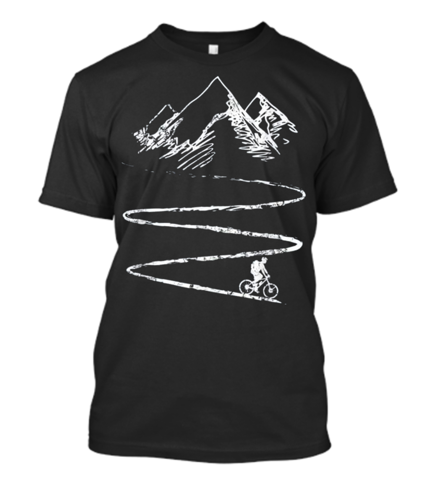 Mountain Bike Adventure On Winding Mountain Trails T-Shirt