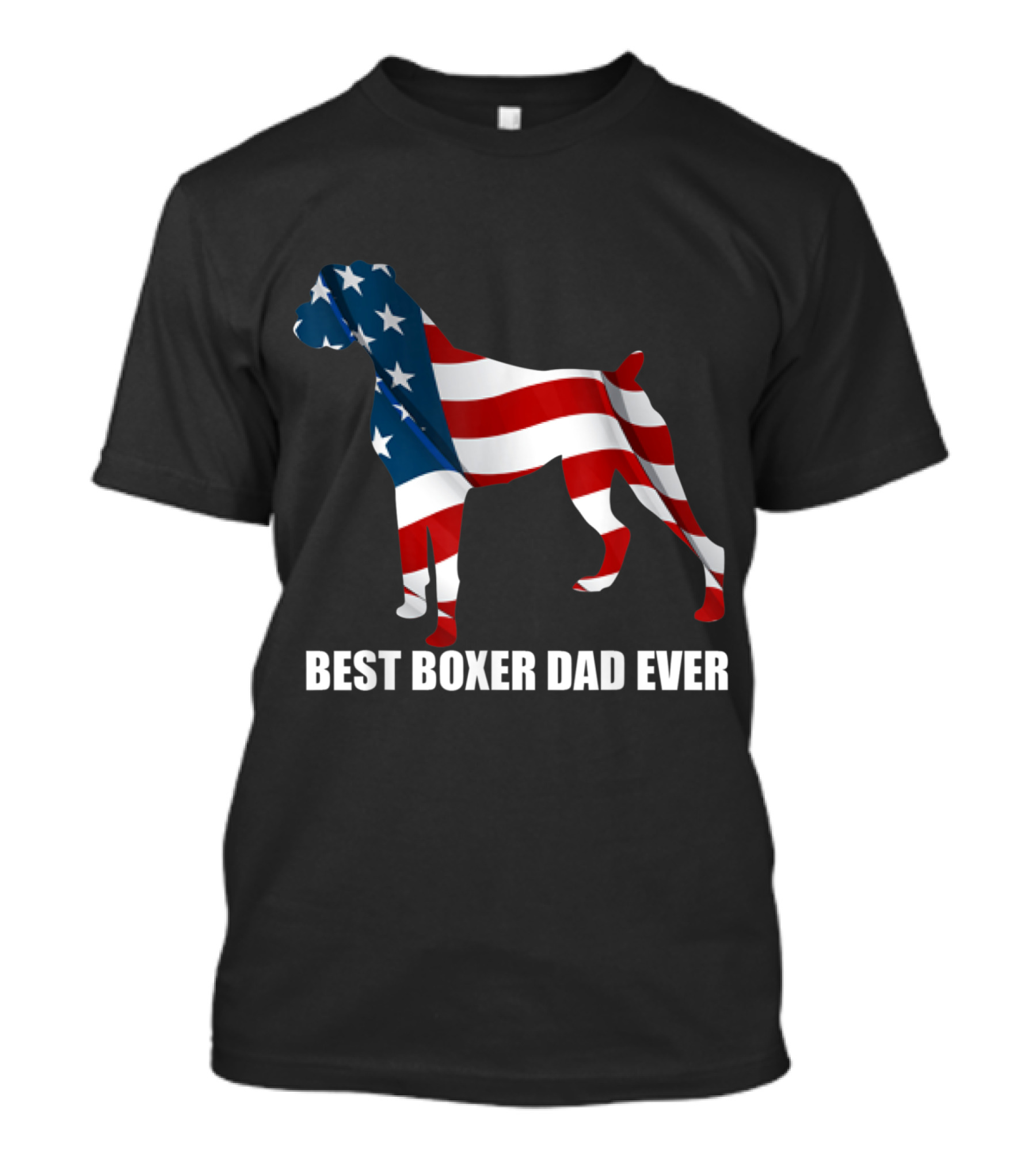 Best Boxer Dad Ever American Flag Boxer T-Shirt