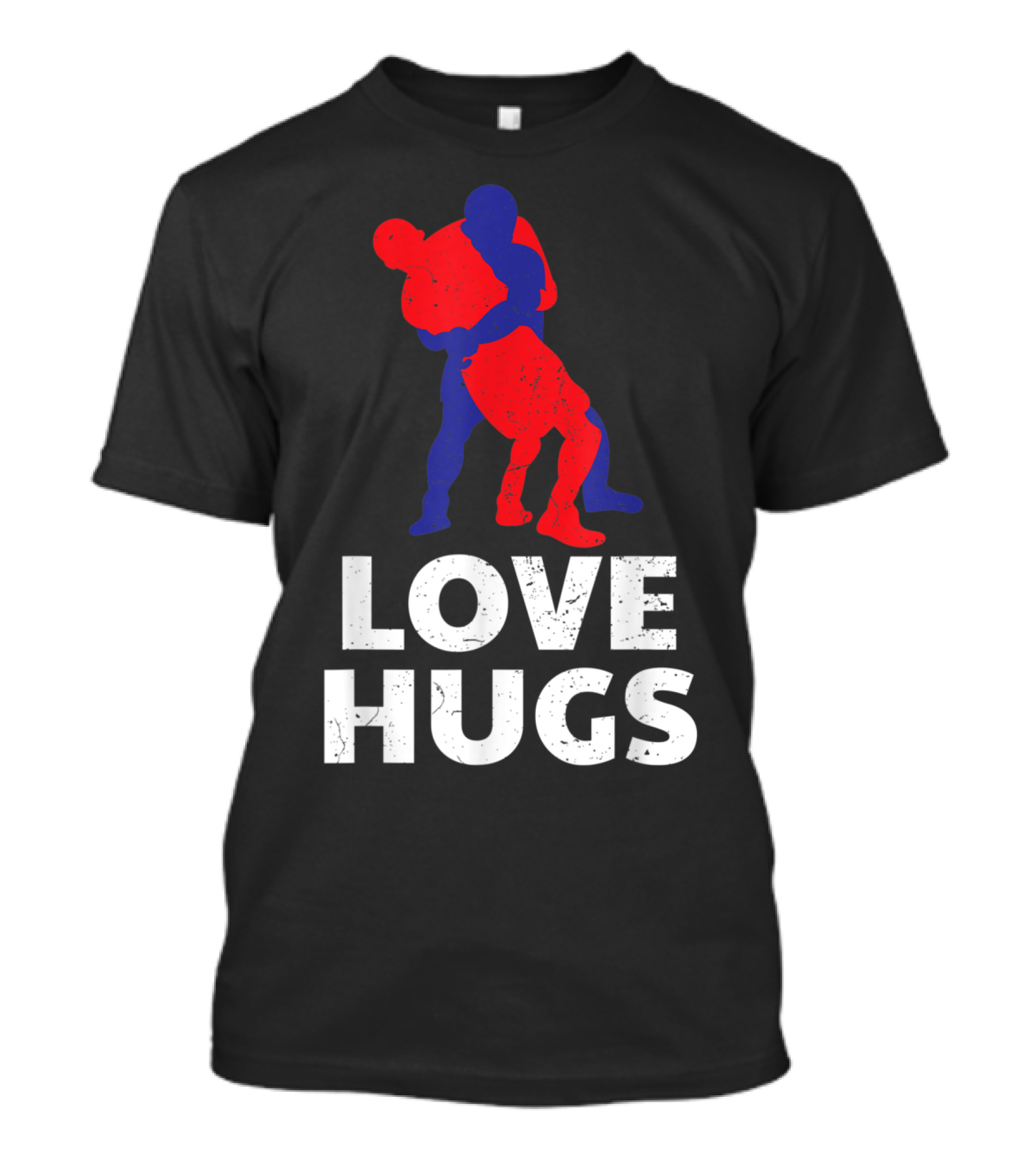 Vintage Wrestling Embrace Love Hugs T-Shirt