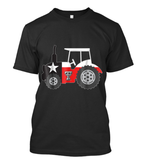 Texas Tech Red Raiders Tractor With Texas Flag And Star T-Shirt