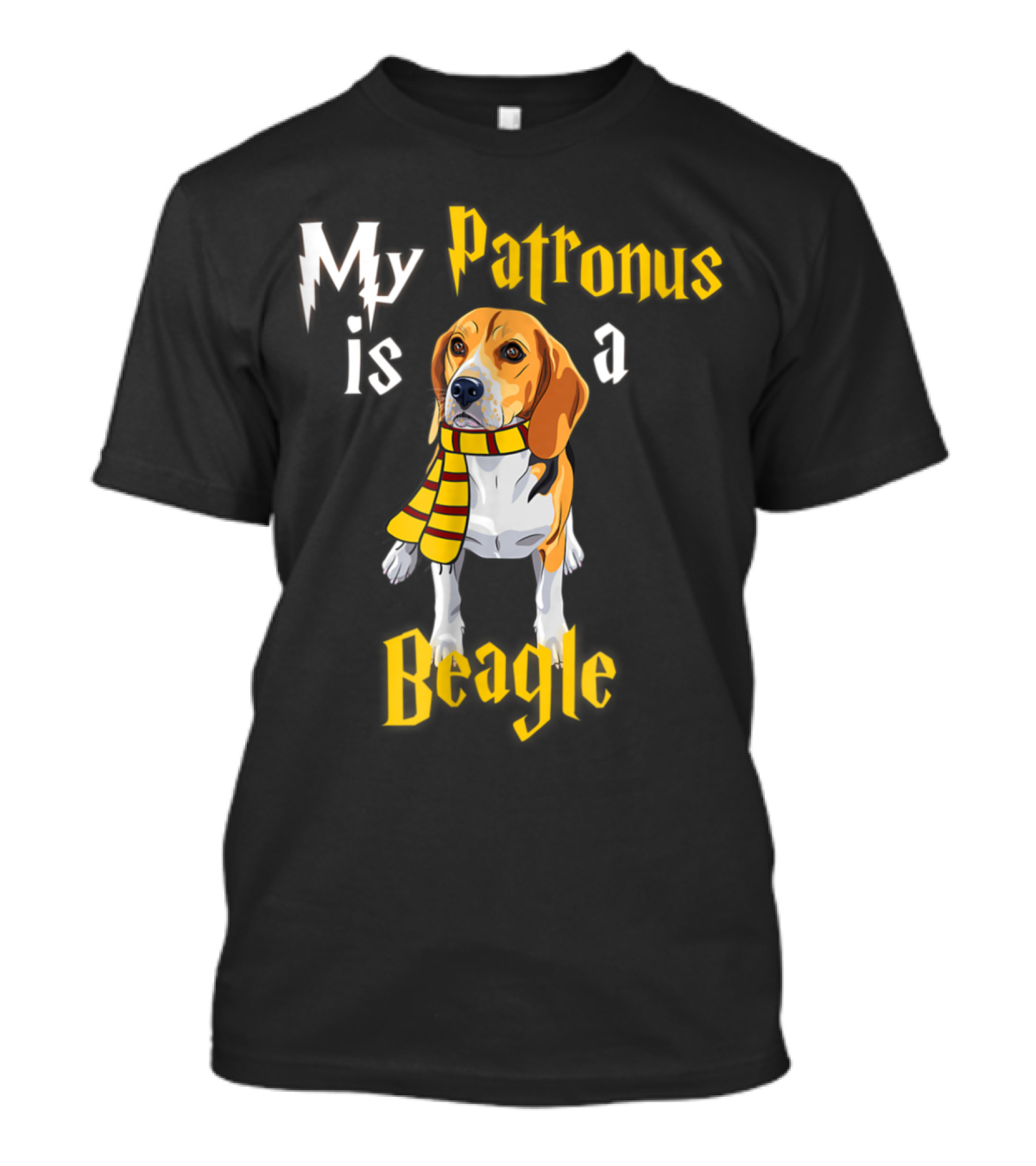 My Patronus Is A Beagle With Wizardry Theme And Magic Dog Scarf T-Shirt