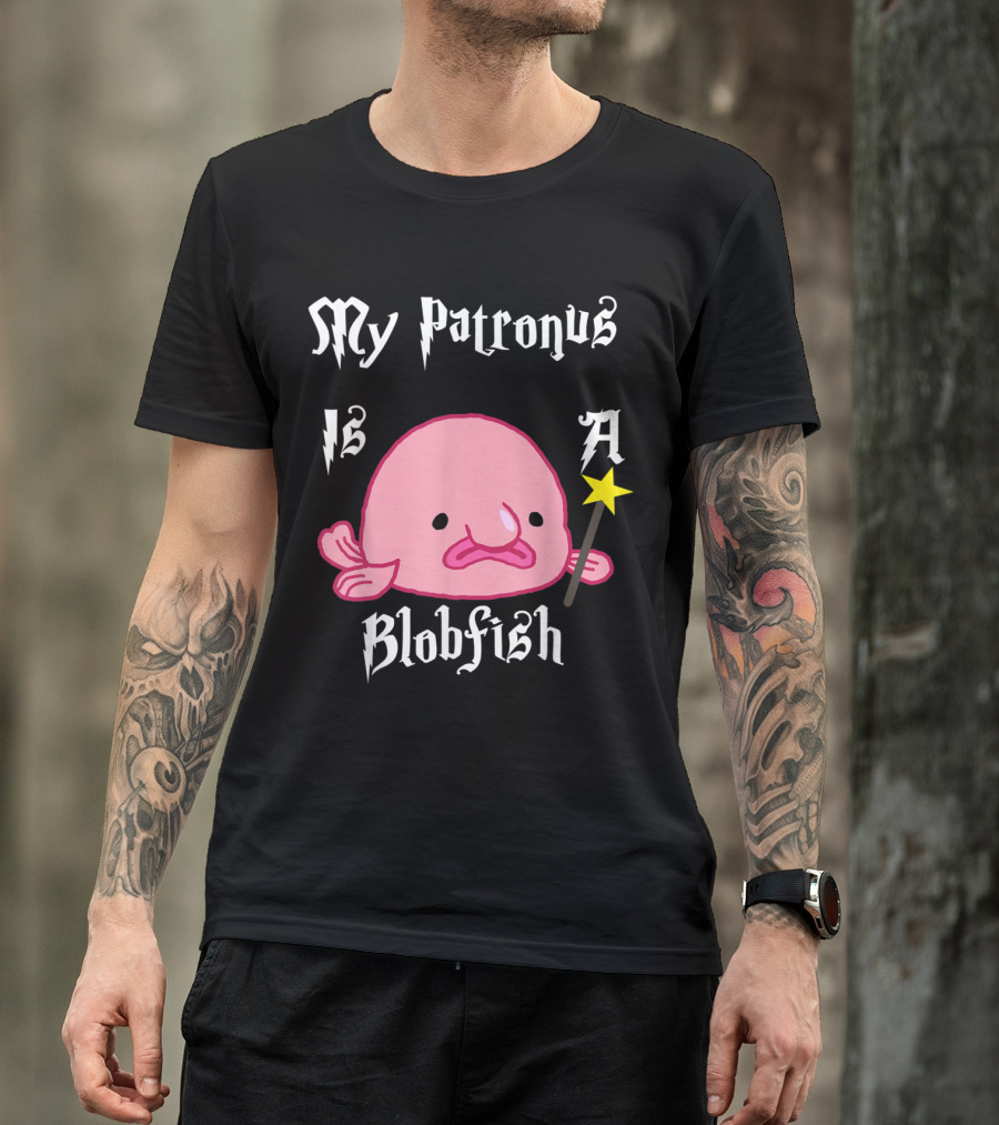 My Patronus Is A Blobfish Magical Cute Humor Wizardry Fantasy T-Shirt