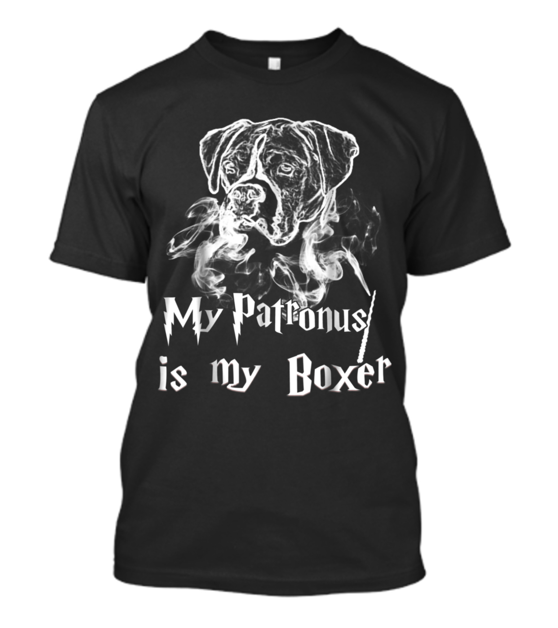 My Patronus Is My Boxer Dog With Magical Smoke Elements T-Shirt