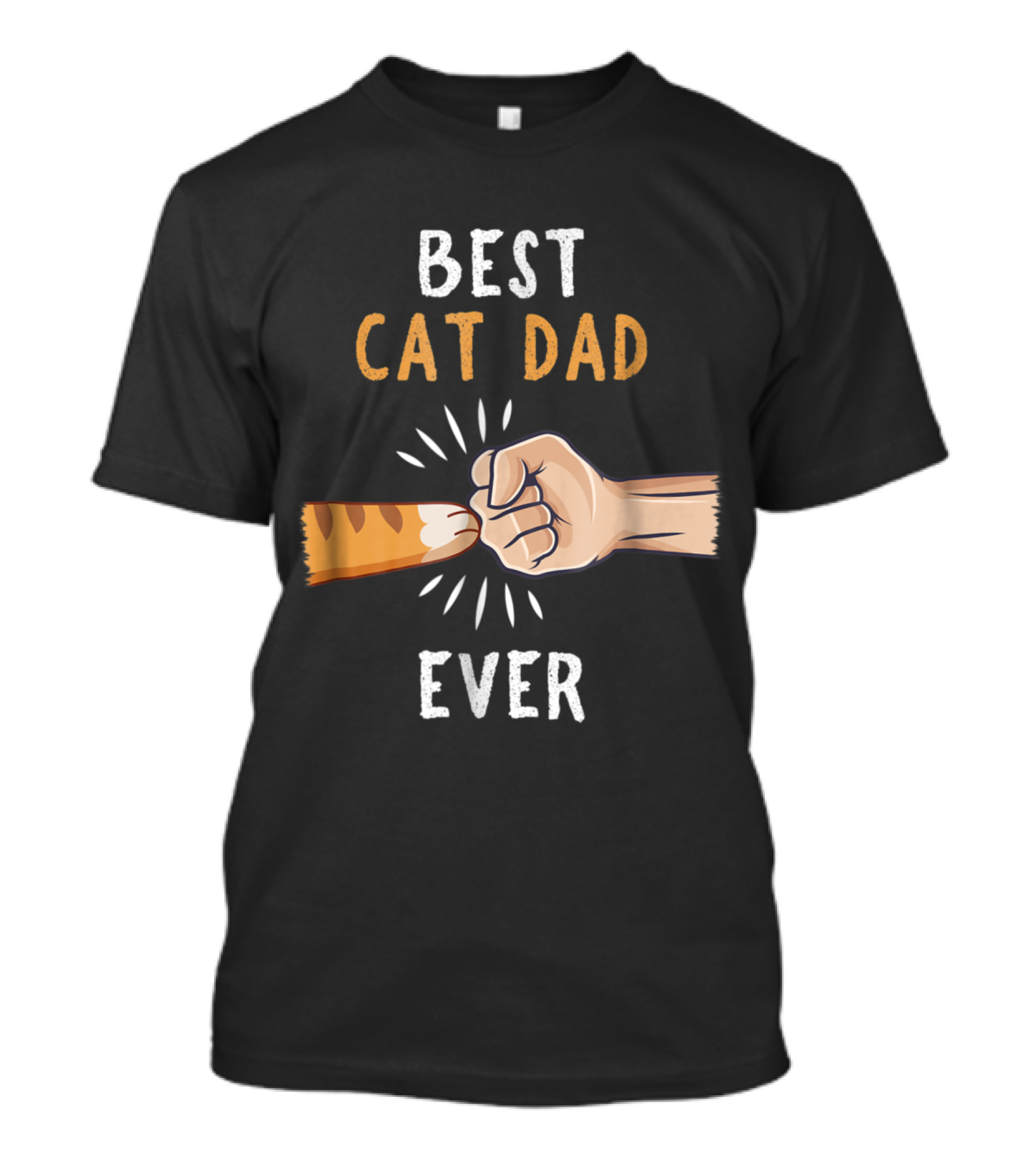 Best Cat Dad Ever Fist Bump Paw T-Shirt