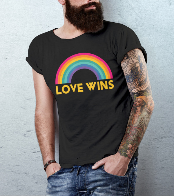 Love Wins Rainbow Gay Lesbian Pride T-Shirt