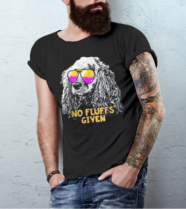 No Fluffs Given Cocker Spaniel With Colorful Sunglasses T-Shirt