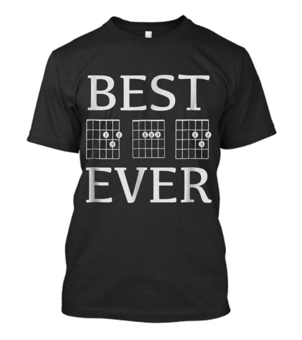 Best Dad Ever Guitar Player Chord Diagram T-Shirt