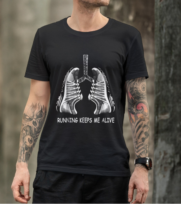 Running Keeps Me Alive Shoe Lungs T-Shirt
