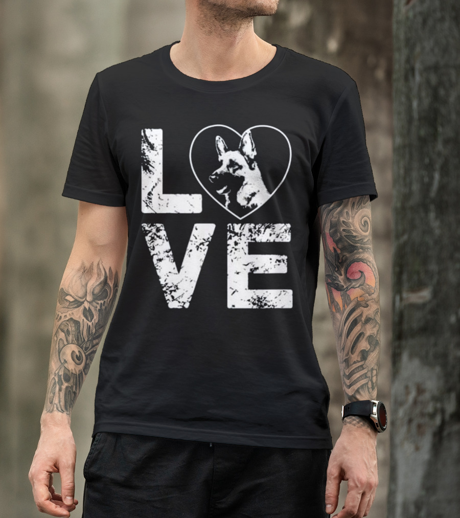 German Shepherd Heart Love T-Shirt