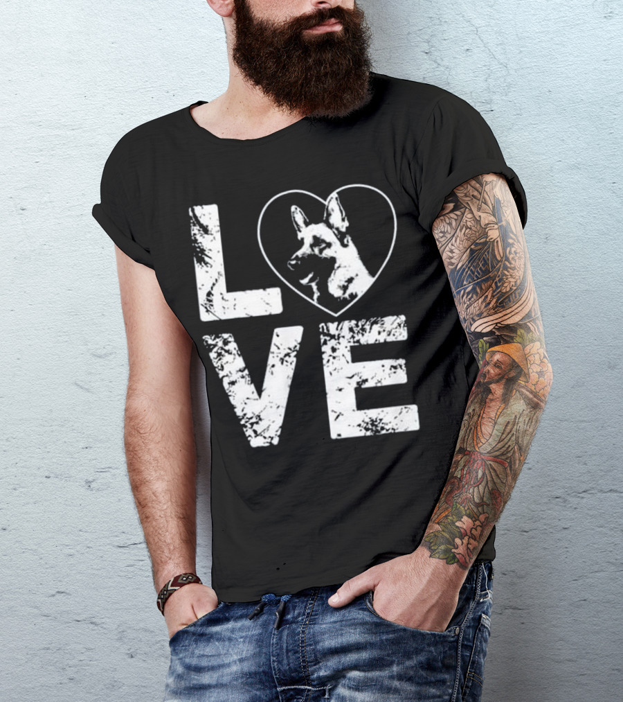 German Shepherd Heart Love T-Shirt