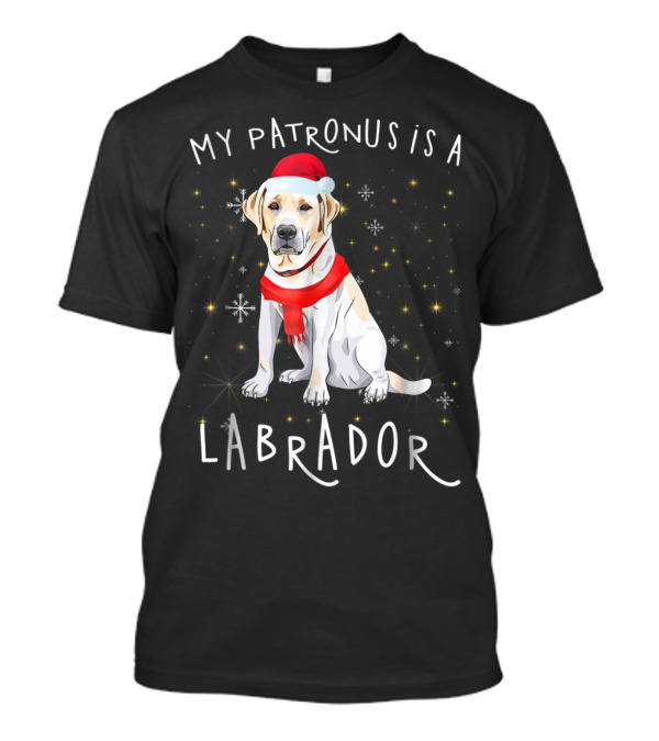 My Patronus Is A Labrador With Santa Hat And Scarf T-Shirt