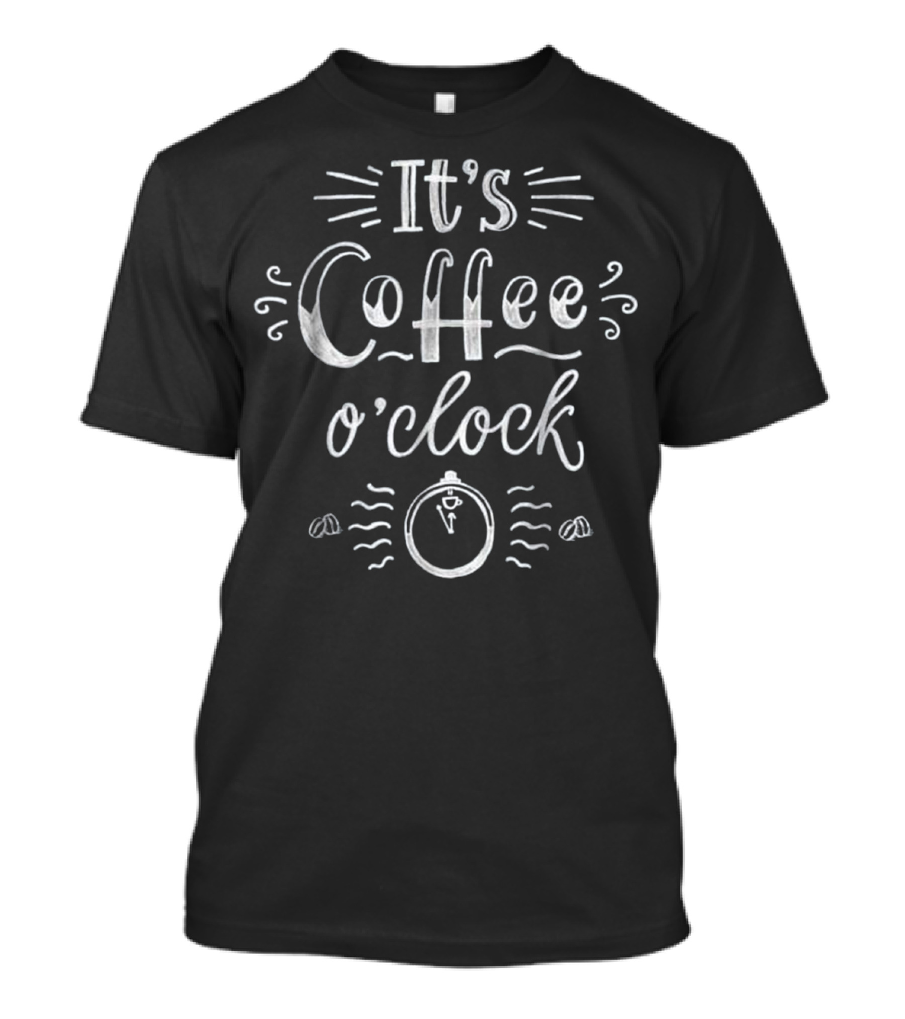 It's Coffee O'Clock Coffee Beans Clock T-Shirt