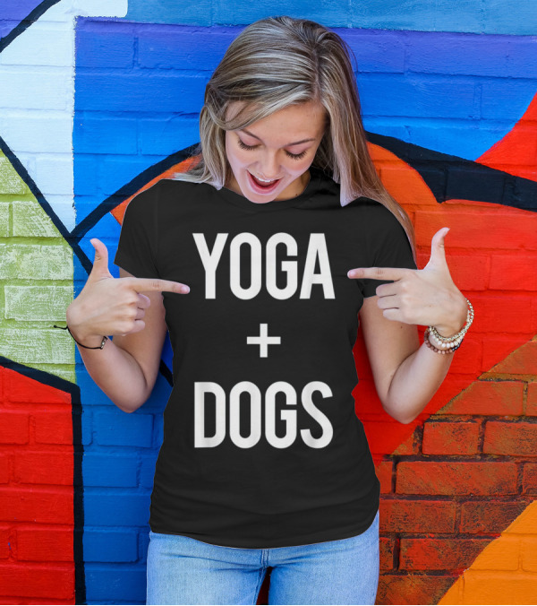 Yoga Plus Dogs Fitness Exercise Love T-Shirt