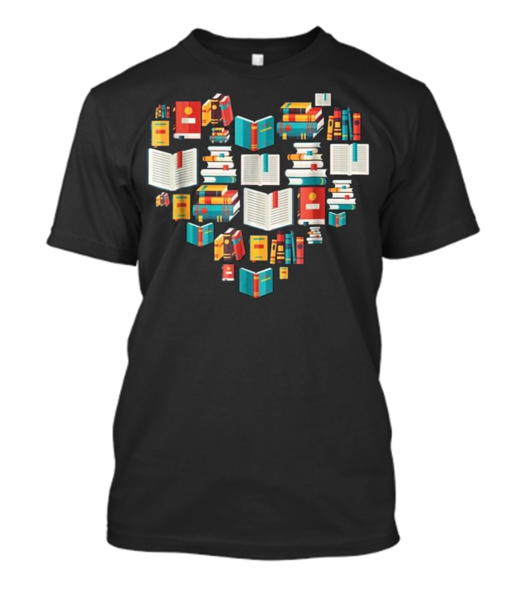 Heart Of Books Reading Library Librarian T-Shirt