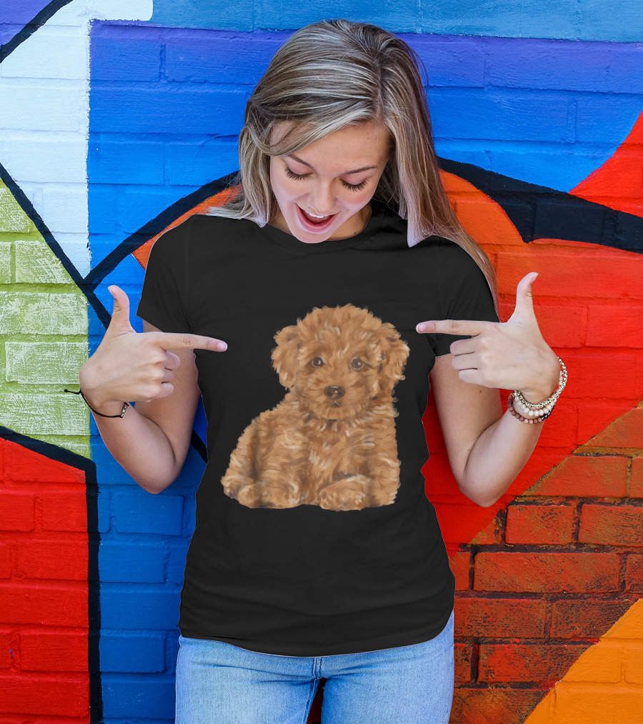 Poodle Dog Watercolor Style Puppy T-Shirt