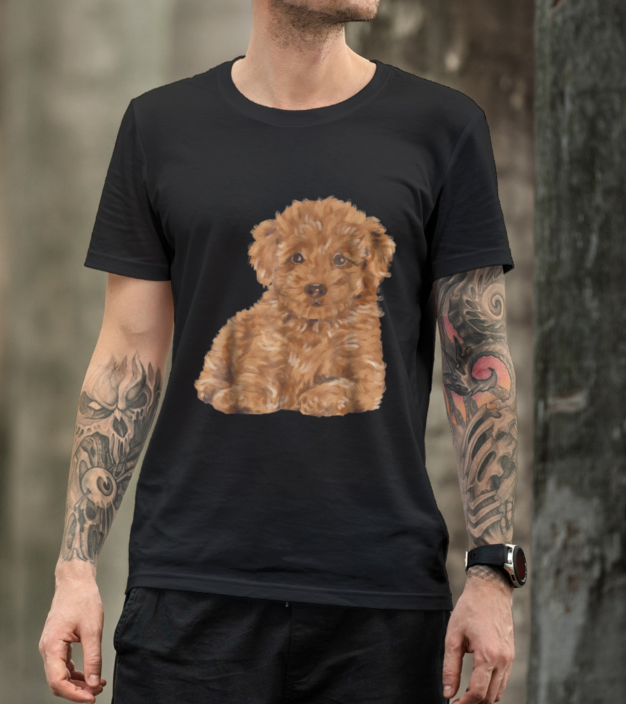 Poodle Dog Watercolor Style Puppy T-Shirt