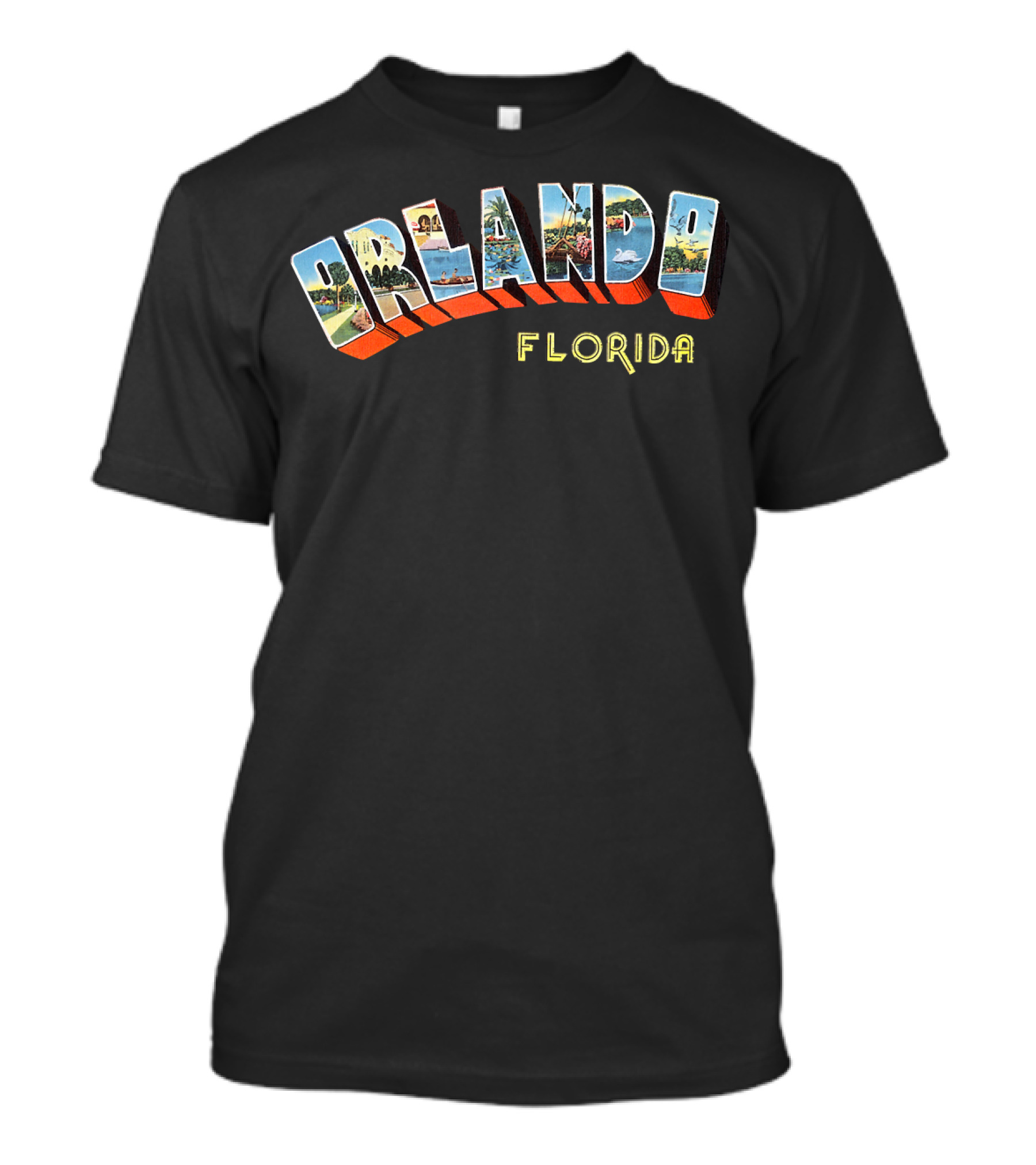 Orlando Florida Retro Travel Postcard T-Shirt
