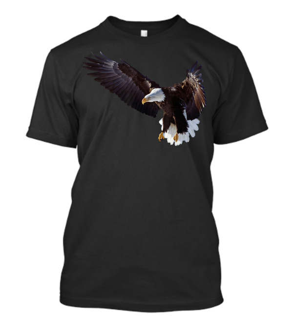 Lovely American Bald Eagle In Flight Iconic Wildlife Image T-Shirt