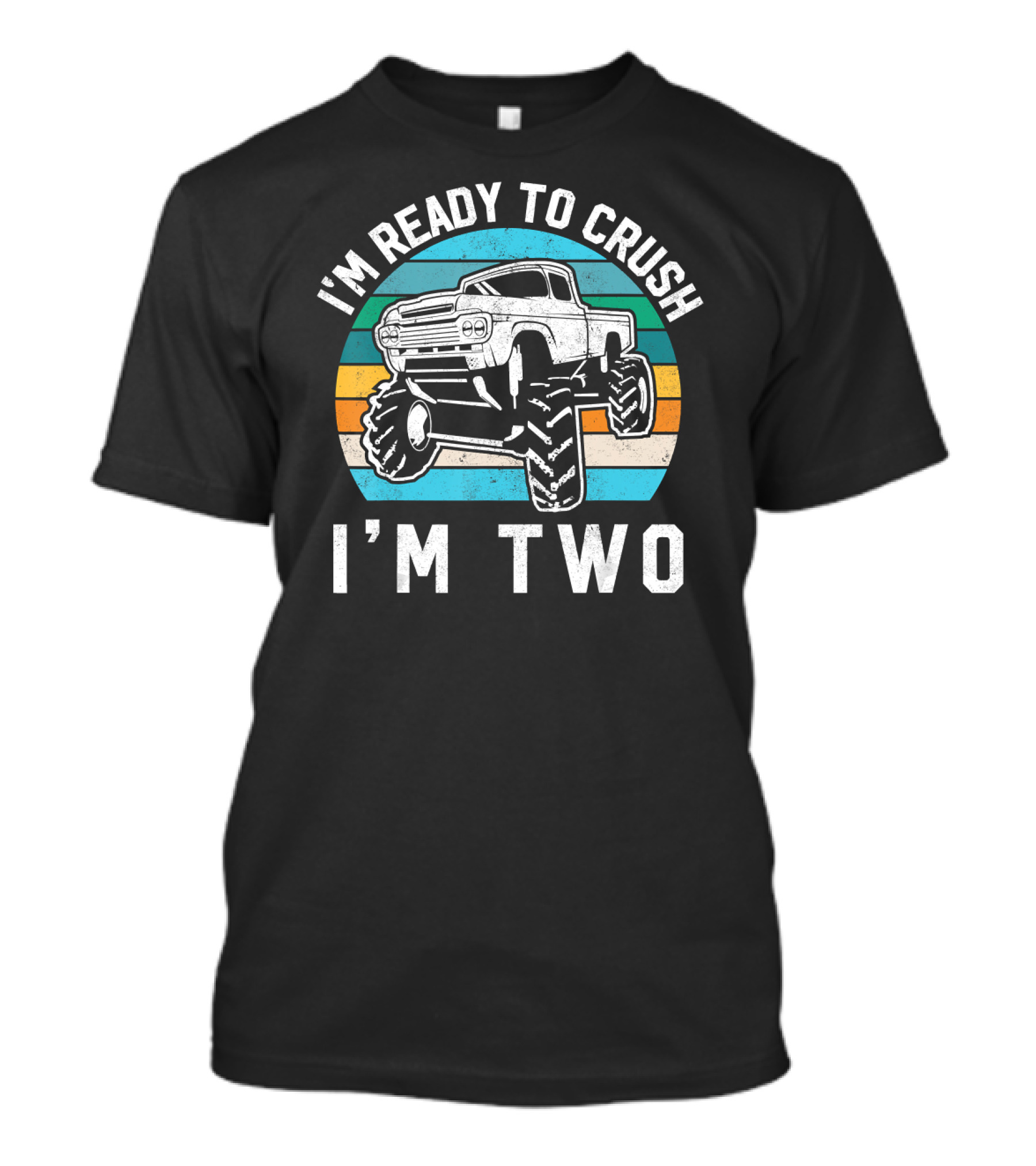 I'm Ready To Crush I'm Two Monster Truck 2nd Birthday T-Shirt