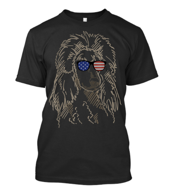 Poodle In American Flag Sunglasses T-Shirt