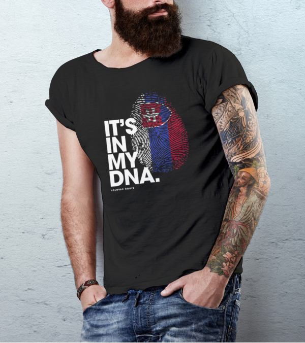 IT'S IN MY DNA Slovakia Flag Slovak Roots T-Shirt