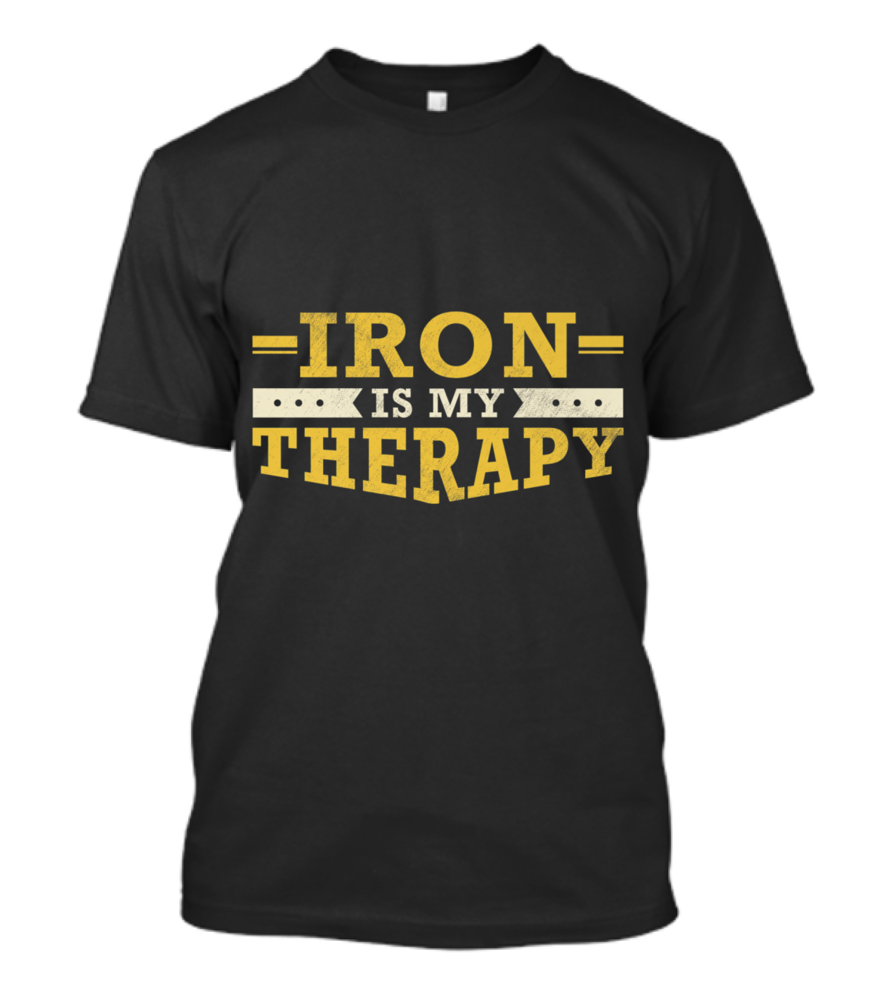 Iron Is My Therapy Workout Fitness Gym Motivational T-Shirt