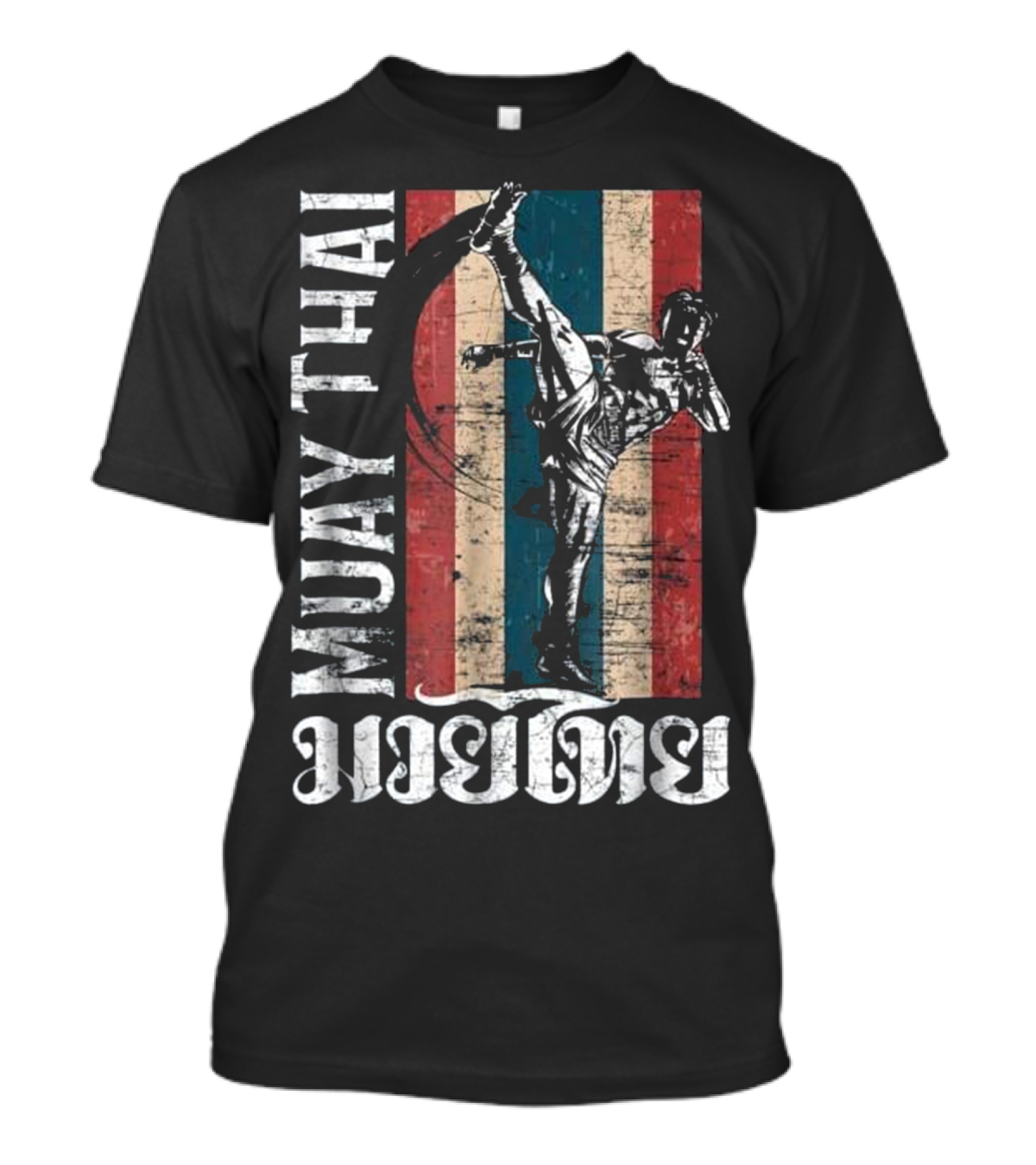 Muay Thai Thailand Flag Kickboxing Fighter T-Shirt