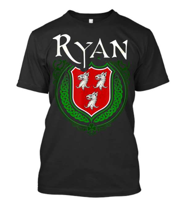 Ryan Irish Family Crest Shield Emblem T-Shirt