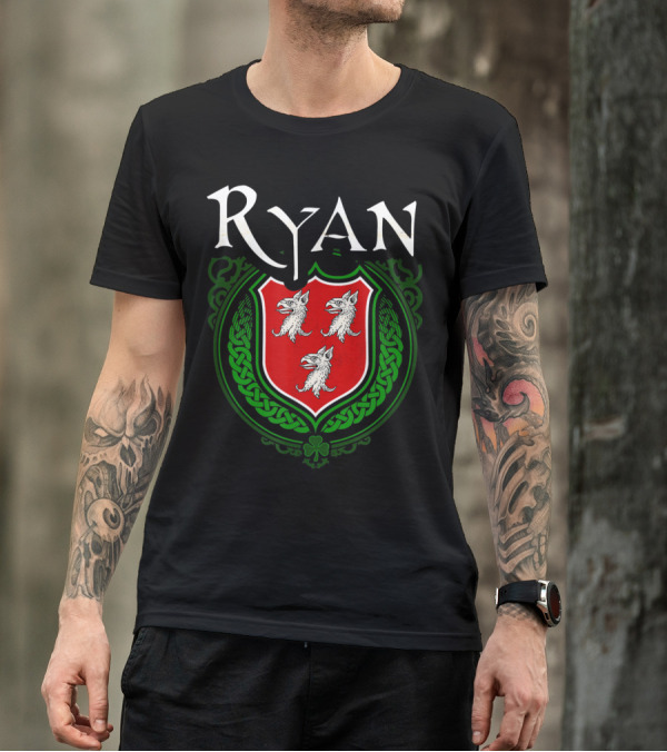 Ryan Irish Family Crest Shield Emblem T-Shirt