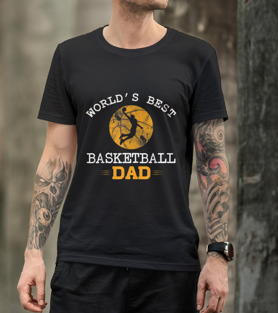 World's Best Basketball Dad Slam Dunk Player T-Shirt