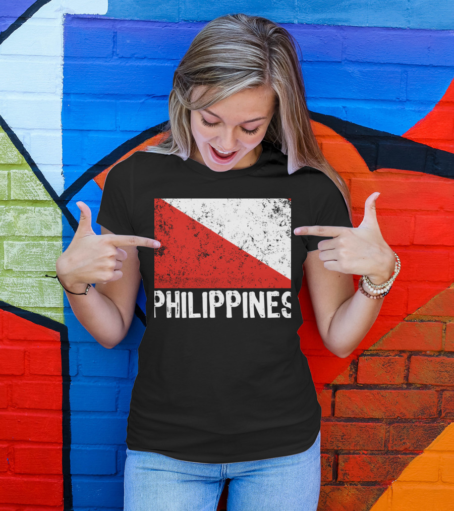 Philippines Vintage Scuba Dive Flag T-Shirt