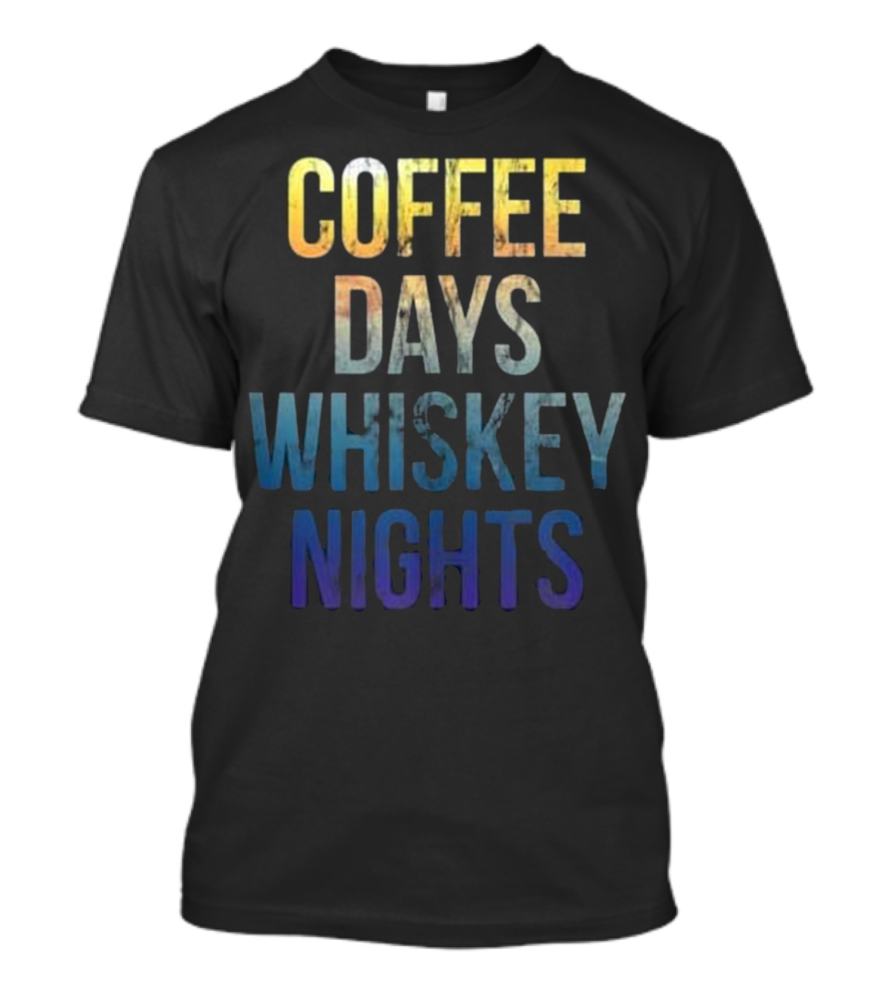 Coffee Days Whiskey Nights Sunset T-Shirt