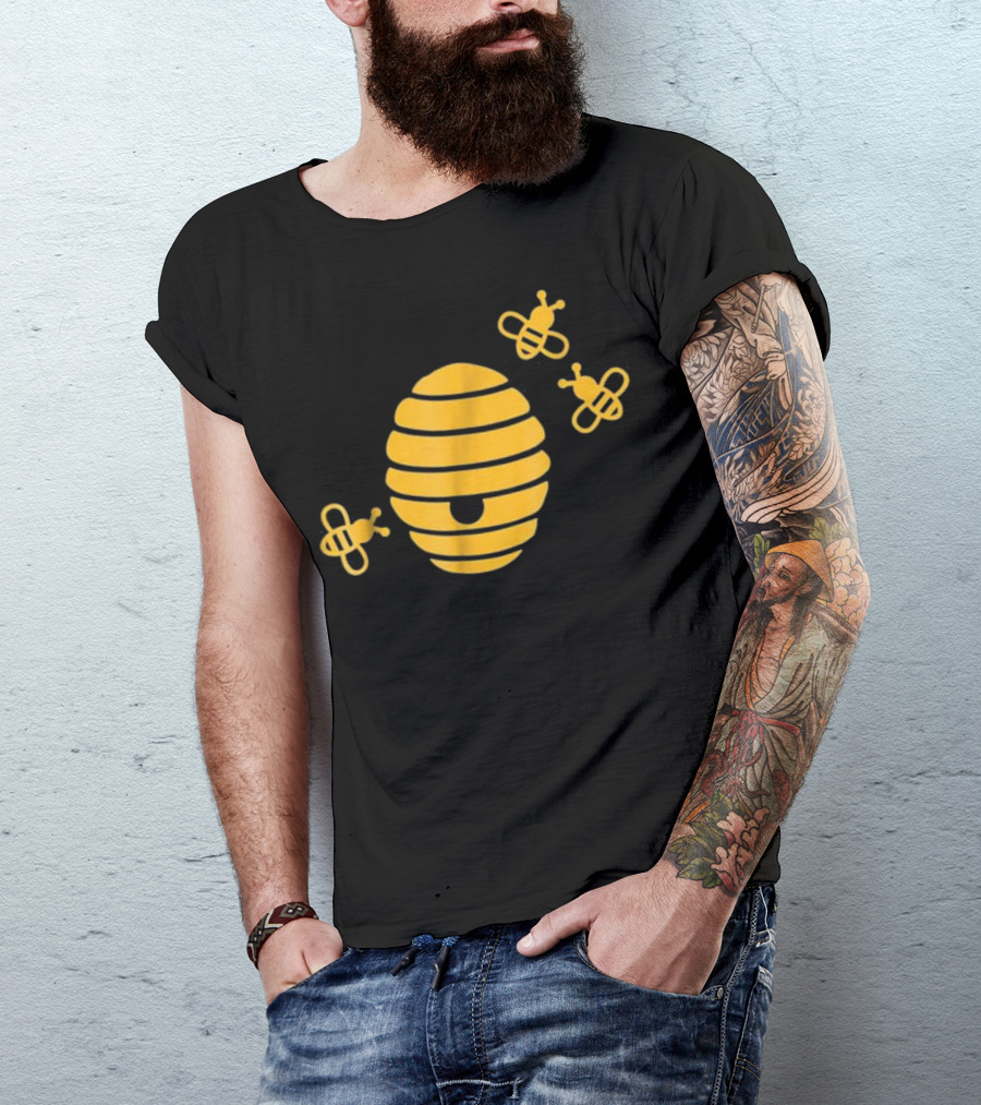 Beehive With Bees T-Shirt