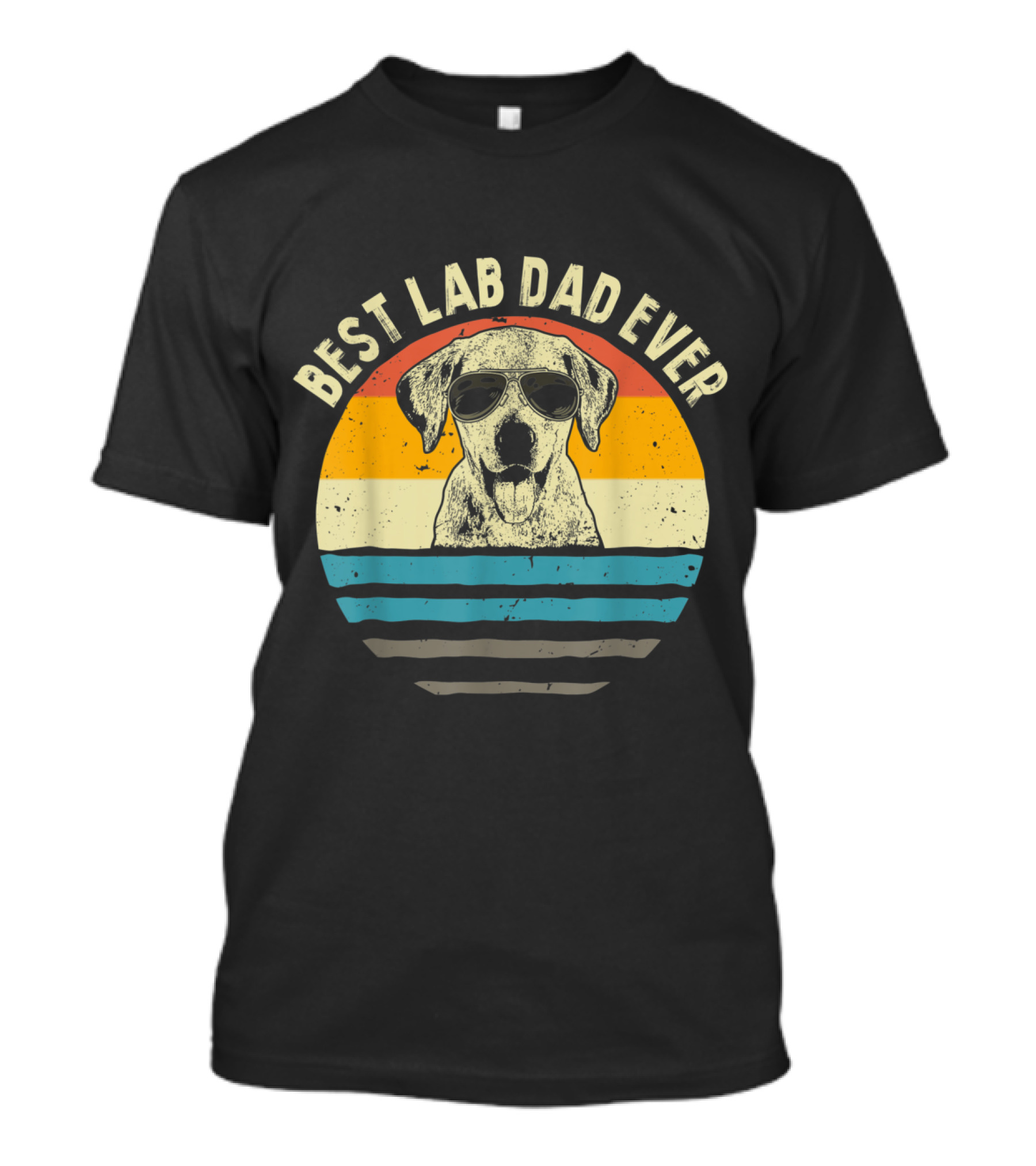 Best Lab Dad Ever Labrador Retro Sunglasses T-Shirt