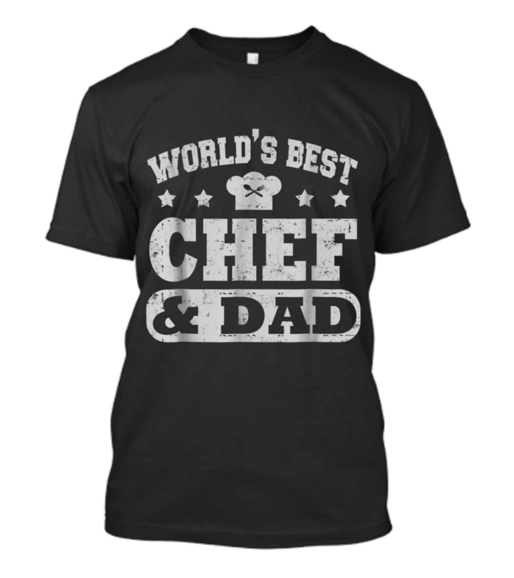 WORLD'S BEST CHEF AND DAD WITH STARS AND CHEF HAT T-Shirt